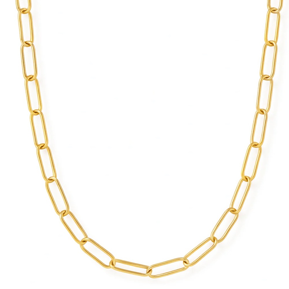 Vesna Gold Paperclip Chain Necklace Ellie Vail NWT